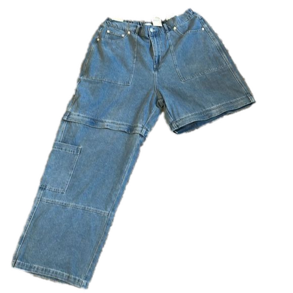 FOREVER 21 Plus Apparel cargo zip off jeans - Picture 2 of 8